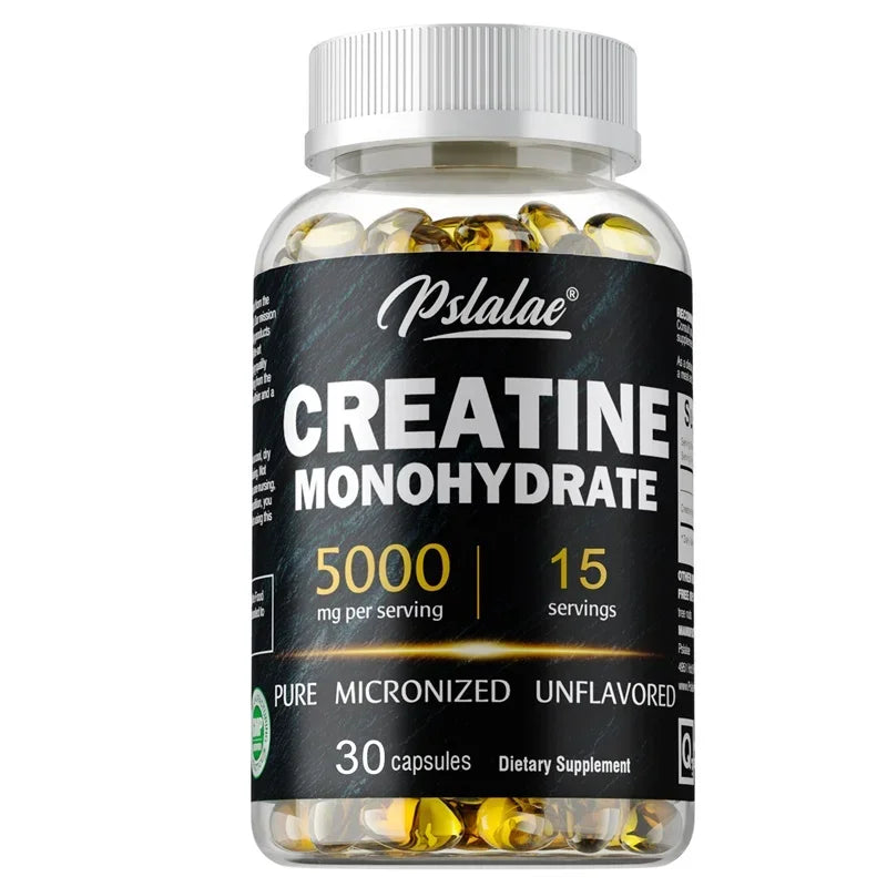 Creatine Monohydrate Capsules — 5000mg, Micronized & Unflavored
