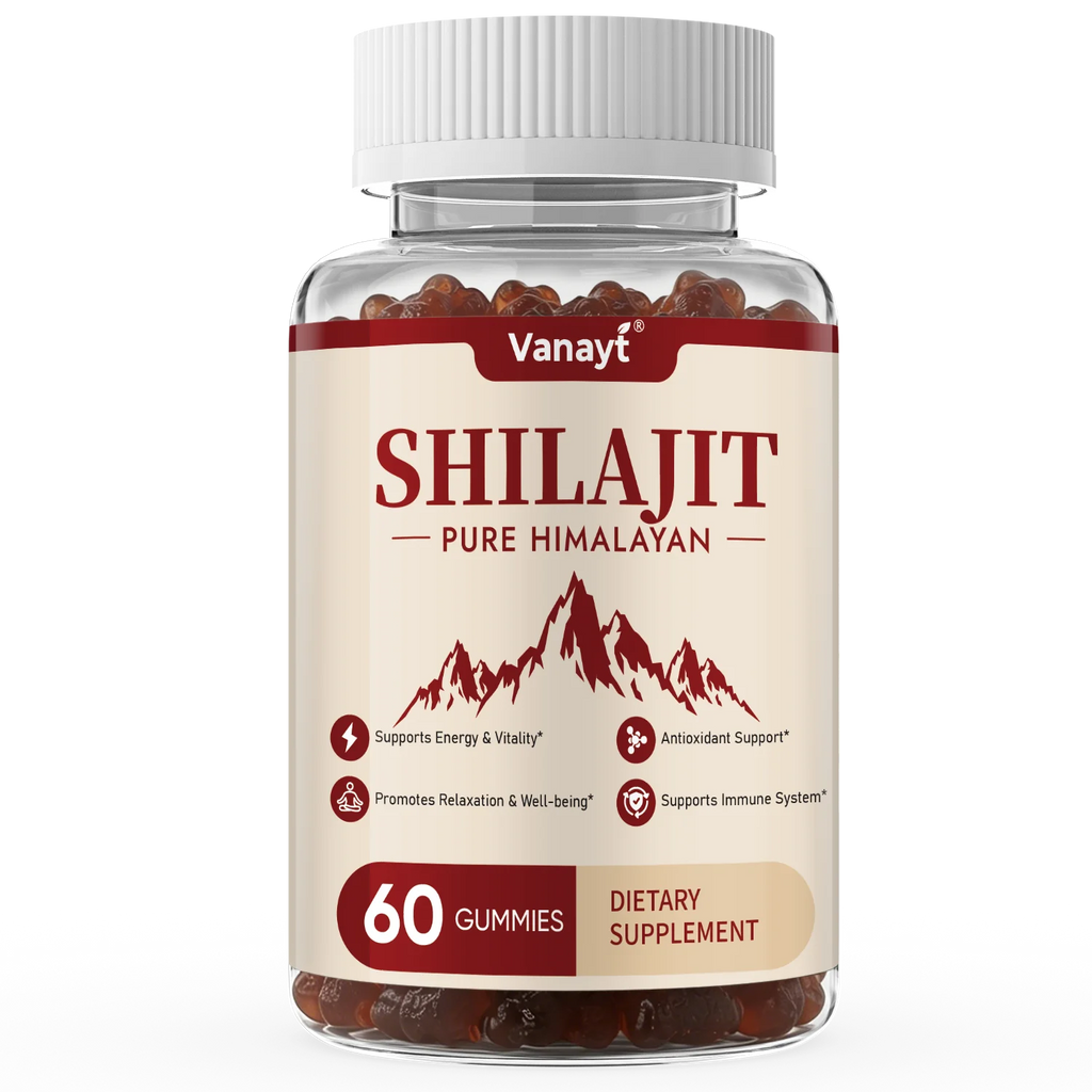 Himalayan Shilajit Gummies — with Ginseng & Ginger, 60 Count