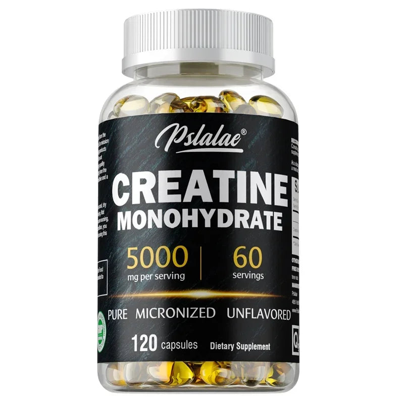 Creatine Monohydrate Capsules — 5000mg, Micronized & Unflavored