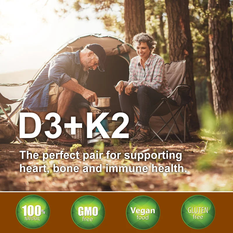 Vitamin D3 + K2 Capsules — 5000 IU / 300mcg