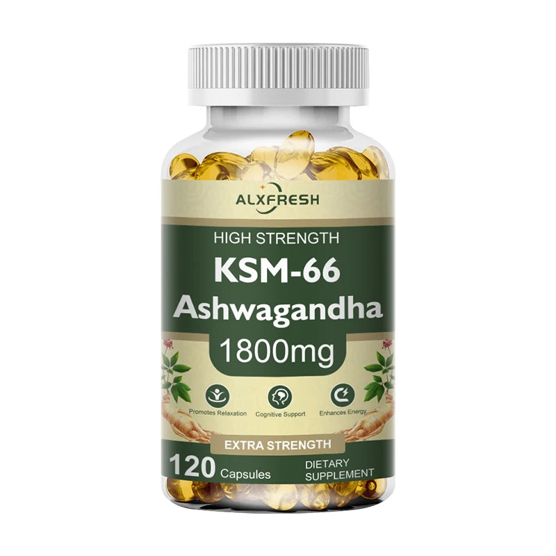 KSM-66 Ashwagandha Capsules — 1800mg, Vegan & Gluten-Free