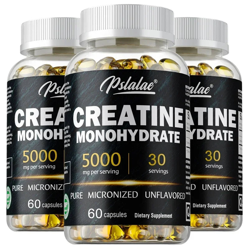Creatine Monohydrate Capsules — 5000mg, Micronized & Unflavored