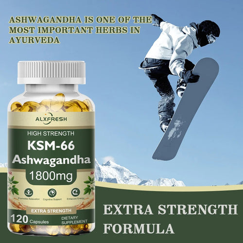 KSM-66 Ashwagandha Capsules — 1800mg, Vegan & Gluten-Free