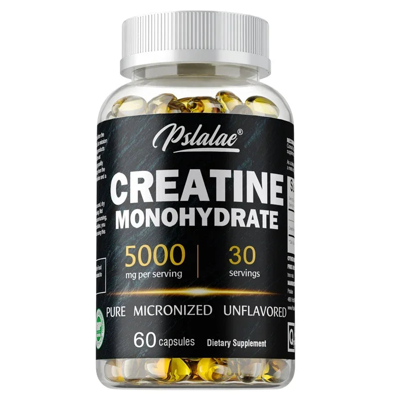Creatine Monohydrate Capsules — 5000mg, Micronized & Unflavored