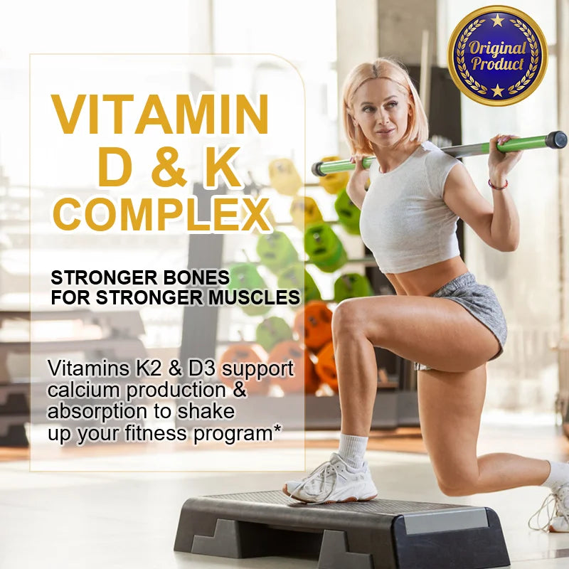 Vitamin D3 + K2 Capsules — 5000 IU / 300mcg