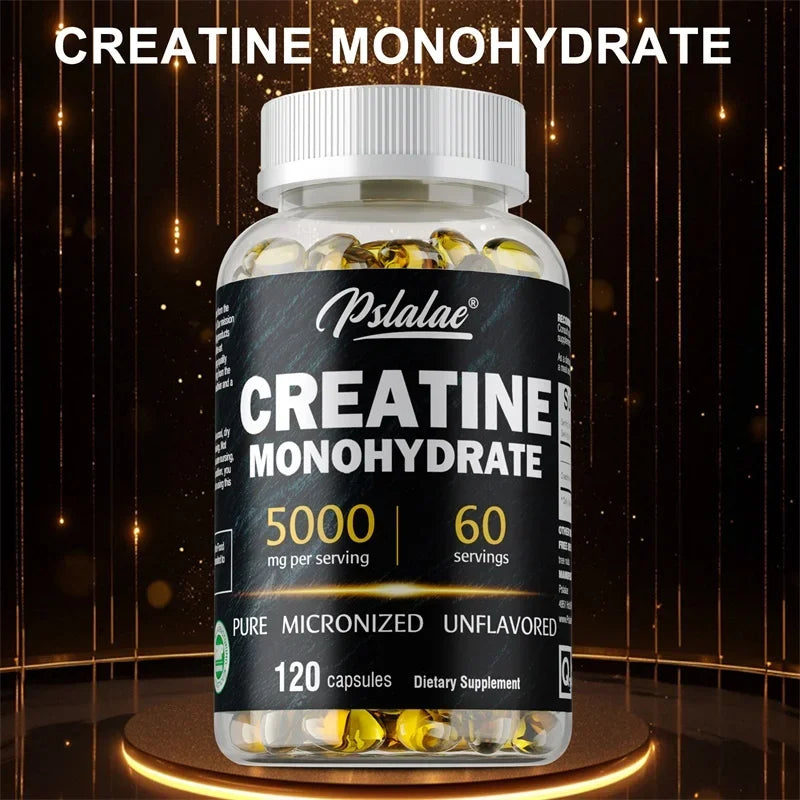 Creatine Monohydrate Capsules — 5000mg, Micronized & Unflavored
