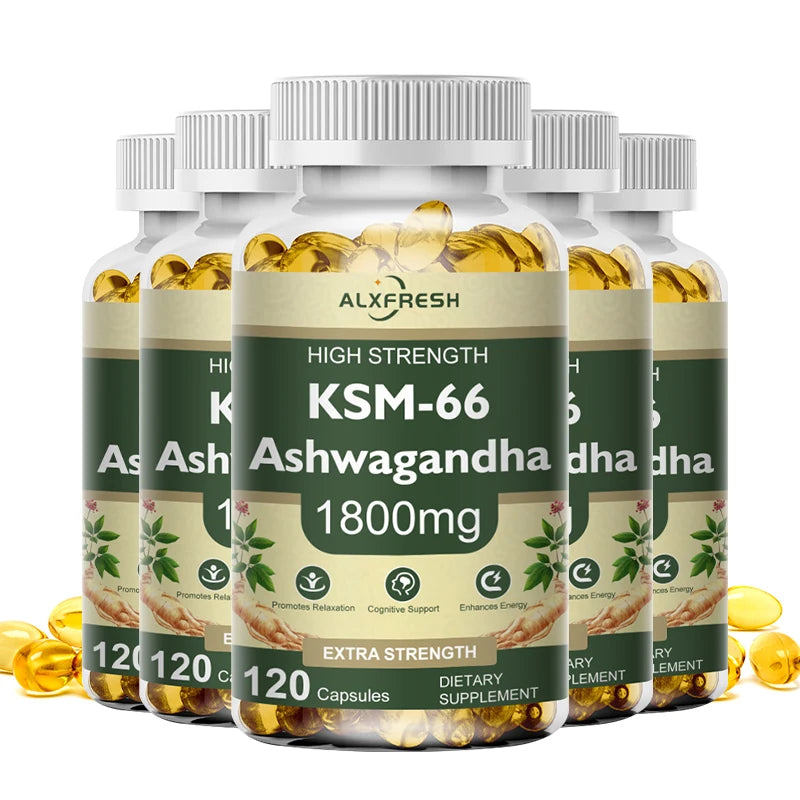 KSM-66 Ashwagandha Capsules — 1800mg, Vegan & Gluten-Free
