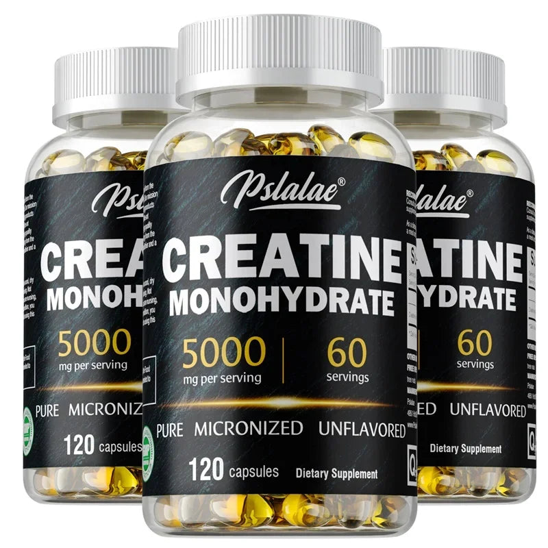 Creatine Monohydrate Capsules — 5000mg, Micronized & Unflavored